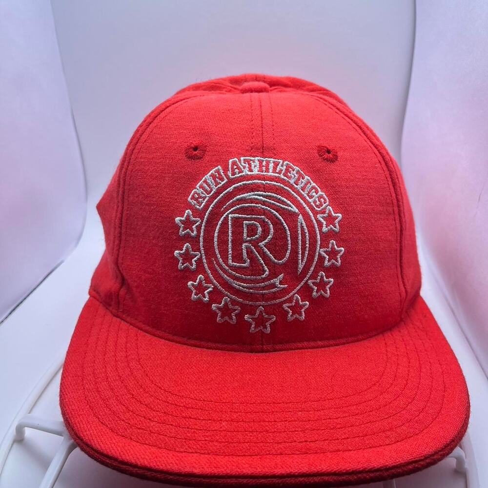 Red athletics hat